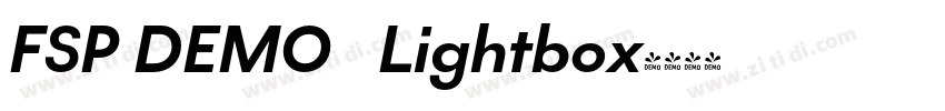 FSP DEMO   Lightbox字体转换